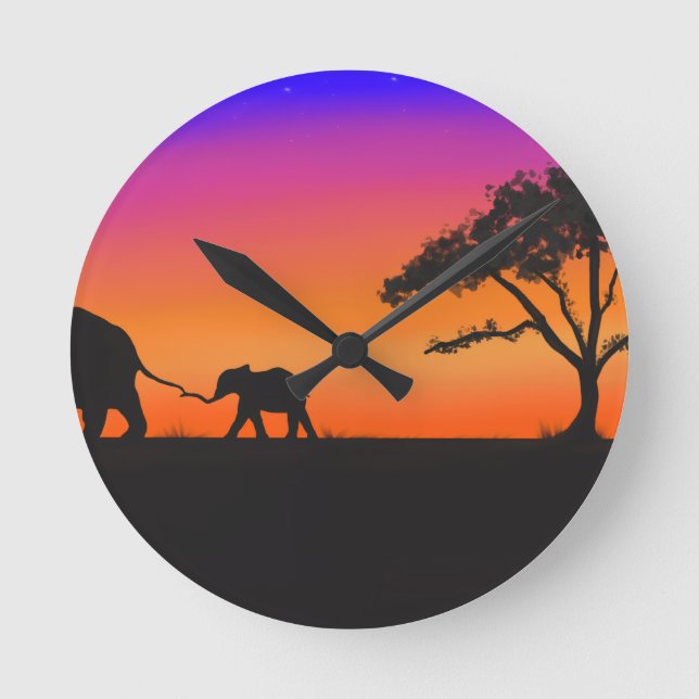 Serengeti Nätter Rund Klocka (Framsida)