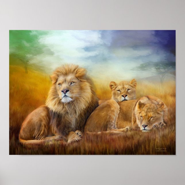 Serengeti Pride Fine Art Poster/skriver ut Poster (Framsidan)