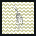 Serengeti Safari Chevron med pop Art Giraffe Poster<br><div class="desc">Modet Chevron mönster i Emporio Moffas safari Moods färg palett,  med popkonsgiraffe på ena sidan.</div>