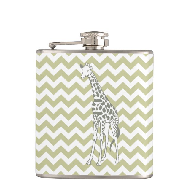 Serengeti Safari Chevron w/Pop Art Giraffe Fickplunta (Framsidan)