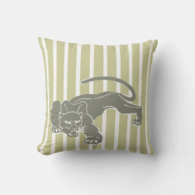 Serengeti Safari Stripe Kudd med Leopard Kudde (Framsida)