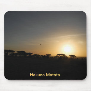 Serengeti solnedgång musmatta