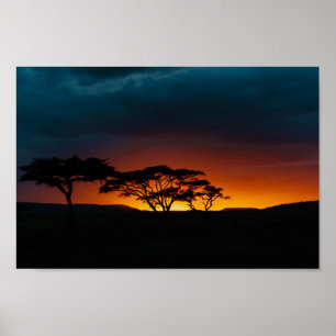 Serengeti Sunset Poster