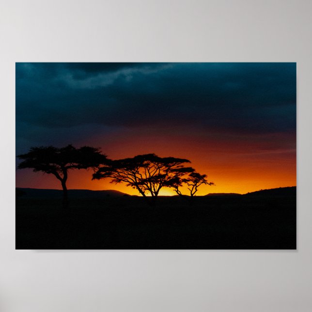 Serengeti Sunset Poster (Framsidan)