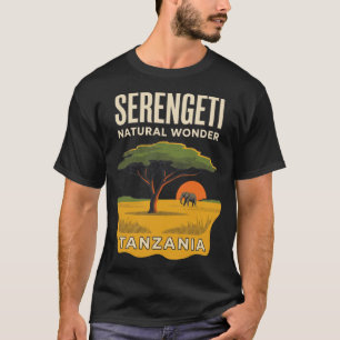 Serengeti Tanzania Vintage Resemål Retro 70-tal T Shirt
