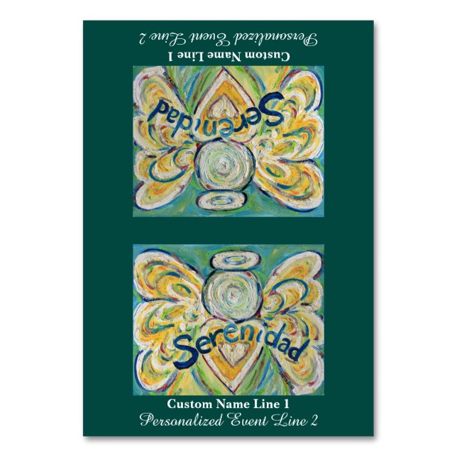 Serenidad Ord Angel Anpassningsbar Bord Tält Bordsnummer (Framsidan)