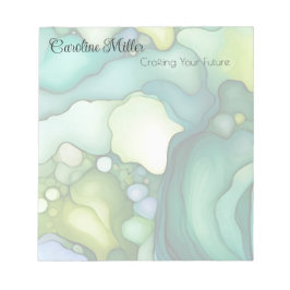 Serenitet i Abstrakt av Grönt, flödesformer Anteckningsblock