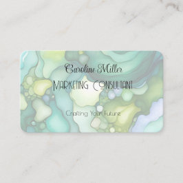 Serenitet i Abstrakt av Grönt, flödesformer Visitkort