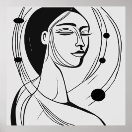 Serenitet i Linjer: Minimalism i Contemporaryn Poster