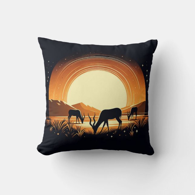 Serenitet i Rörelse, Antelope-Inspired Kudde (Framsida)