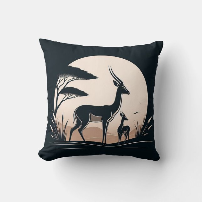Serenitet i Rörelse, Antelope-Inspired Kudde (Framsida)