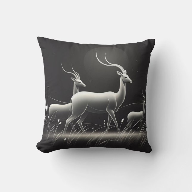 Serenitet i Rörelse, Antelope-Inspired Kudde (Framsida)
