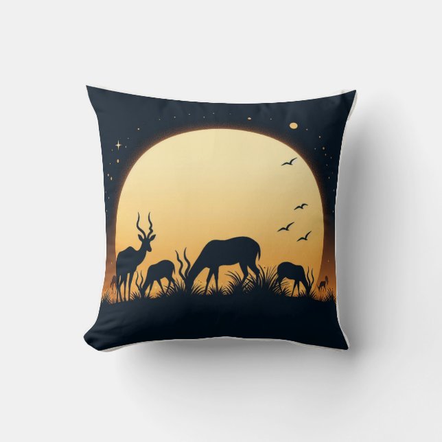 Serenitet i Rörelse, Antelope-Inspired Kudde (Framsida)