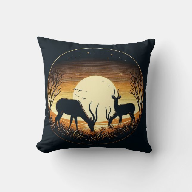 Serenitet i Rörelse, Antelope-Inspired Kudde (Framsida)