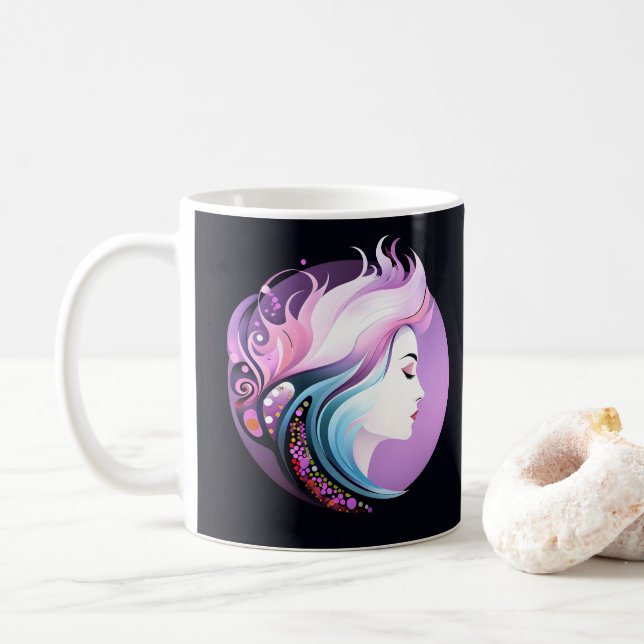 "Serenitet i stil" Kvinnors skönhet     Kaffemugg (Med munk)