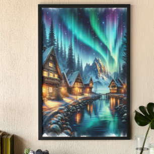 Serenitet i Vatten Kant Poster