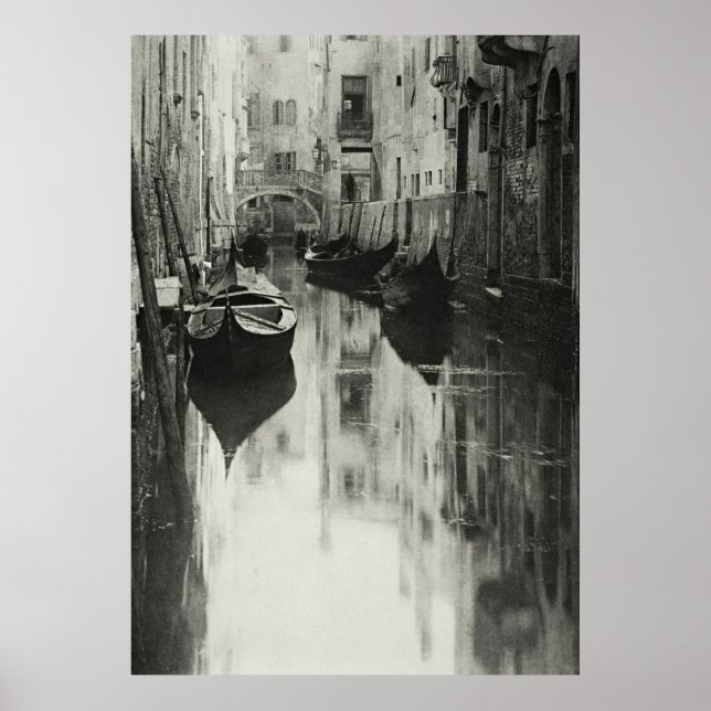 Serenitet i venetianska kanalen: Vintage Stieglitz Poster (Framsidan)