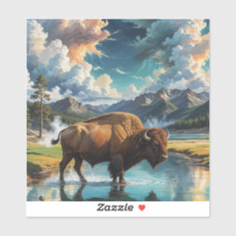 Serenitet i Vilden - Buffalo Klistermärken