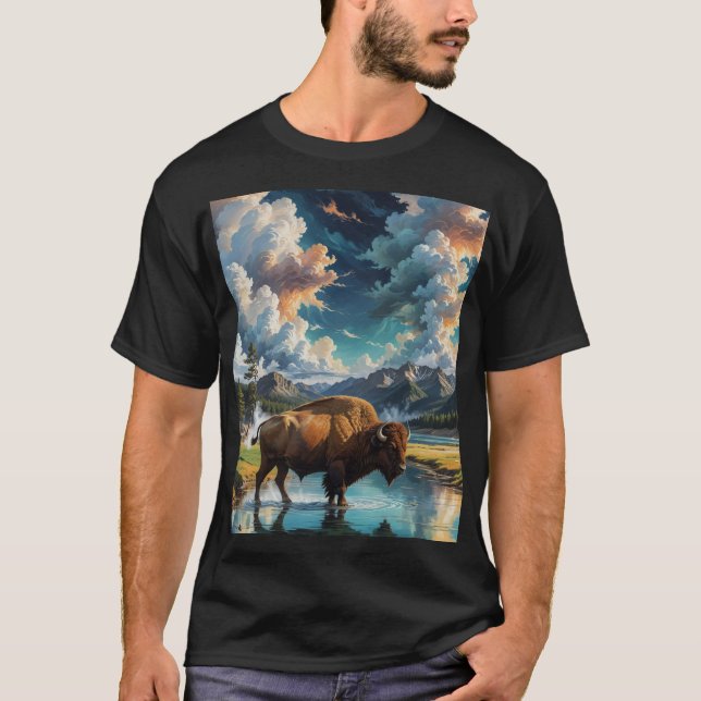 Serenitet i Vilden - Buffalo T Shirt (Framsida)