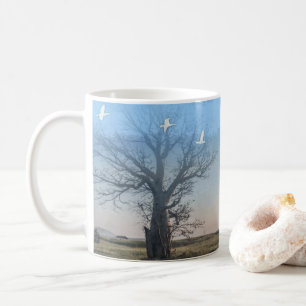 Serenitet, mod och visdom kaffemugg