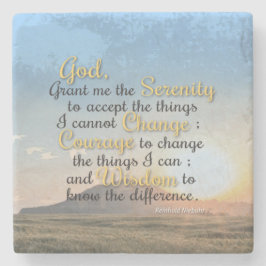 Serenitet, mod och visdom stenunderlägg