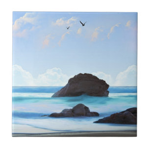 Serenitet, moln, tyst skönhet kakelplatta