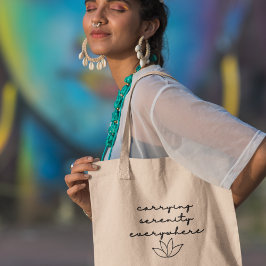 Serenitet överallt där Yoga Meditation Gift Tygkasse