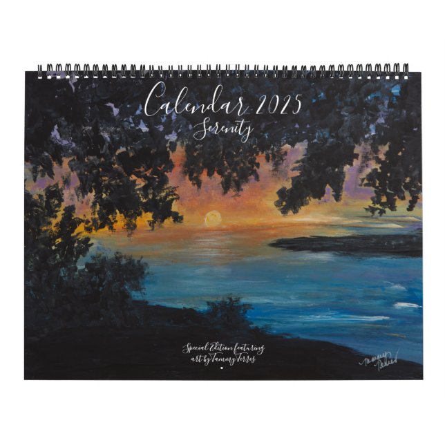 Serenity 2025 Calendar by Artist Tammy Terres Kalender (Omslag)