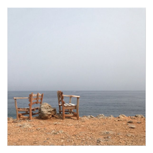 Serenity A View of the Sea of Crete Fototryck (Framsidan)