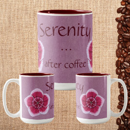 Serenity After Coffee Rosa Dianthus Två-Tonad Mugg