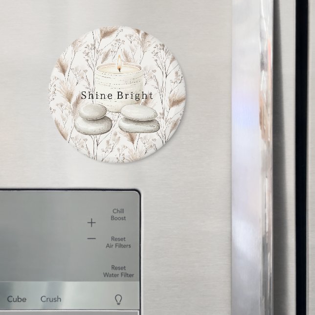 Serenity Beach Candle Rocks Magnet (In Situ (Fridge))