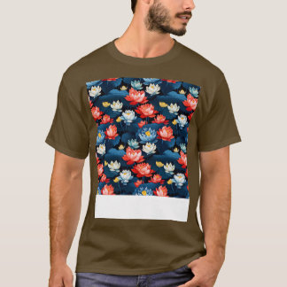 Serenity blommar Tidlös Lotusblomma Mönster 17 T Shirt