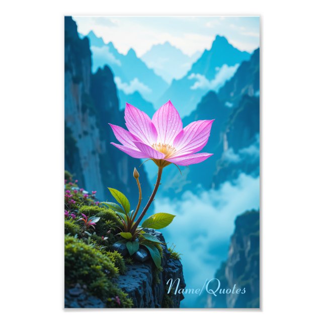 Serenity Bloom – Lotus ovanför dimman Fototryck (Framsidan)