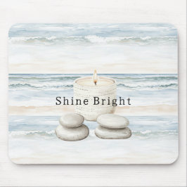 Serenity Blue Beach Ocean Candles Rocks Musmatta