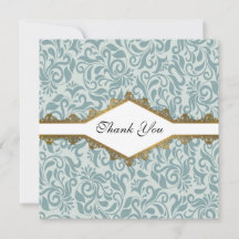 Serenity Blue Brocade Guld Snöre Bröllop