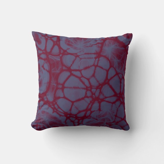 serenity Blue burgundy abstrakt Dekorativ kudde (Framsida)