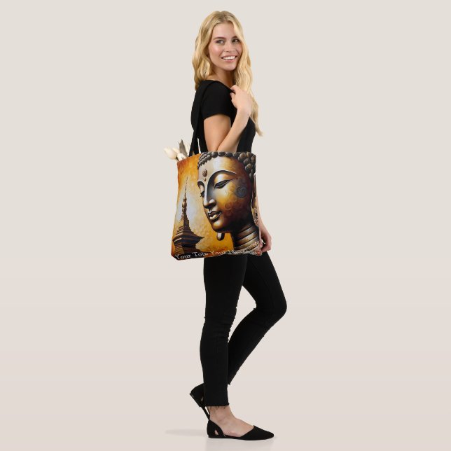 Serenity Buddha Tote Bag Tygkasse (På modell)