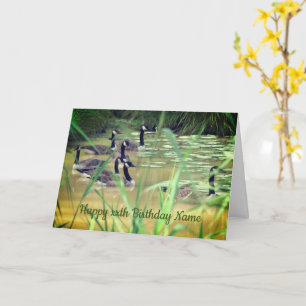 Serenity Canada Geese Personlig Birthday Kort