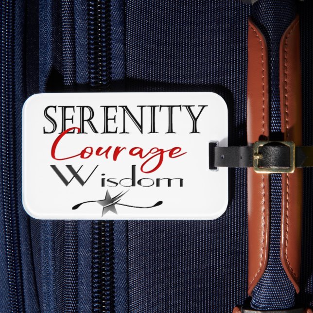 Serenity Courage Wisdom Bagagebricka (Framsida Insitu 4)