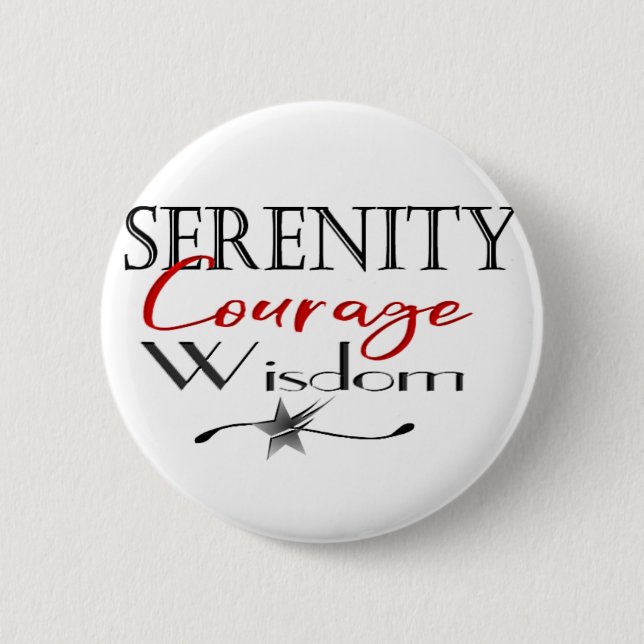 Serenity Courage Wisdom Knapp (Framsida)