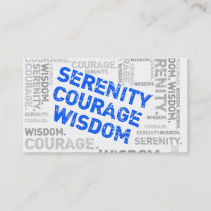 Serenity Courage Wisdom Ord Collage Visitkort