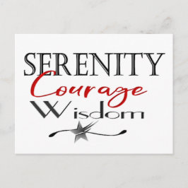 Serenity Courage Wisdom Vykort