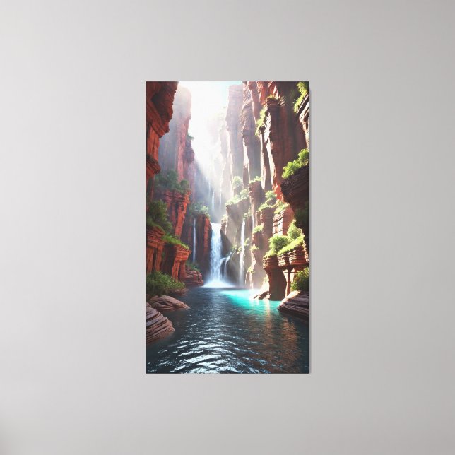 Serenity Falls: Majestätisk kanonutflykt Canvastryck (Framsida)
