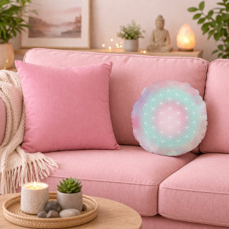 serenity flower of life rund kudde