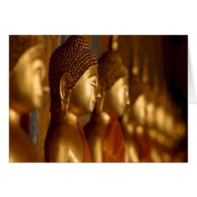 Serenity för Buddha Thailand fredTranquility Hälsningskort (Framsidan Horizontal)