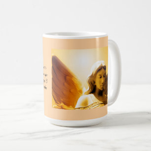 Serenity Gebet Färgrik Gul Guld Orange Ängel Kaffemugg