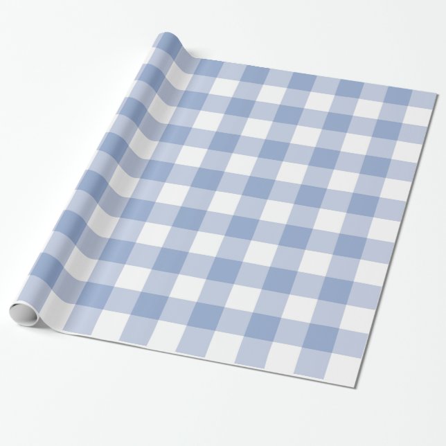 Serenity Gingham Wrapping Papper Presentpapper (Utrullad)
