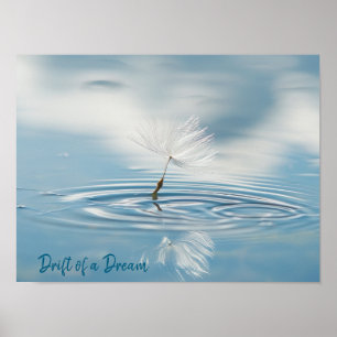 Serenity i Rörelse: Flytande av Dandelion Seed Poster
