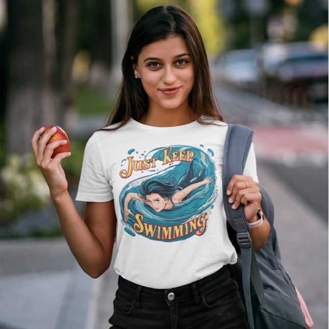 Serenity i Rörelse: Just Behålla Swimming T Shirt (Skapare uppladdad)