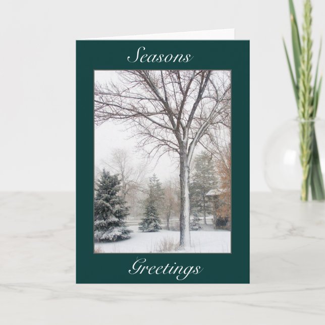 Serenity i snöstormen helgkort (Framsida)